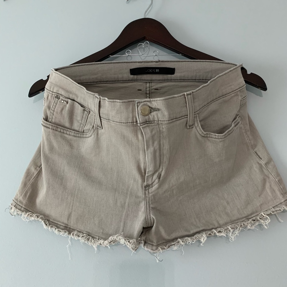 Joe’s gray wash cut offs